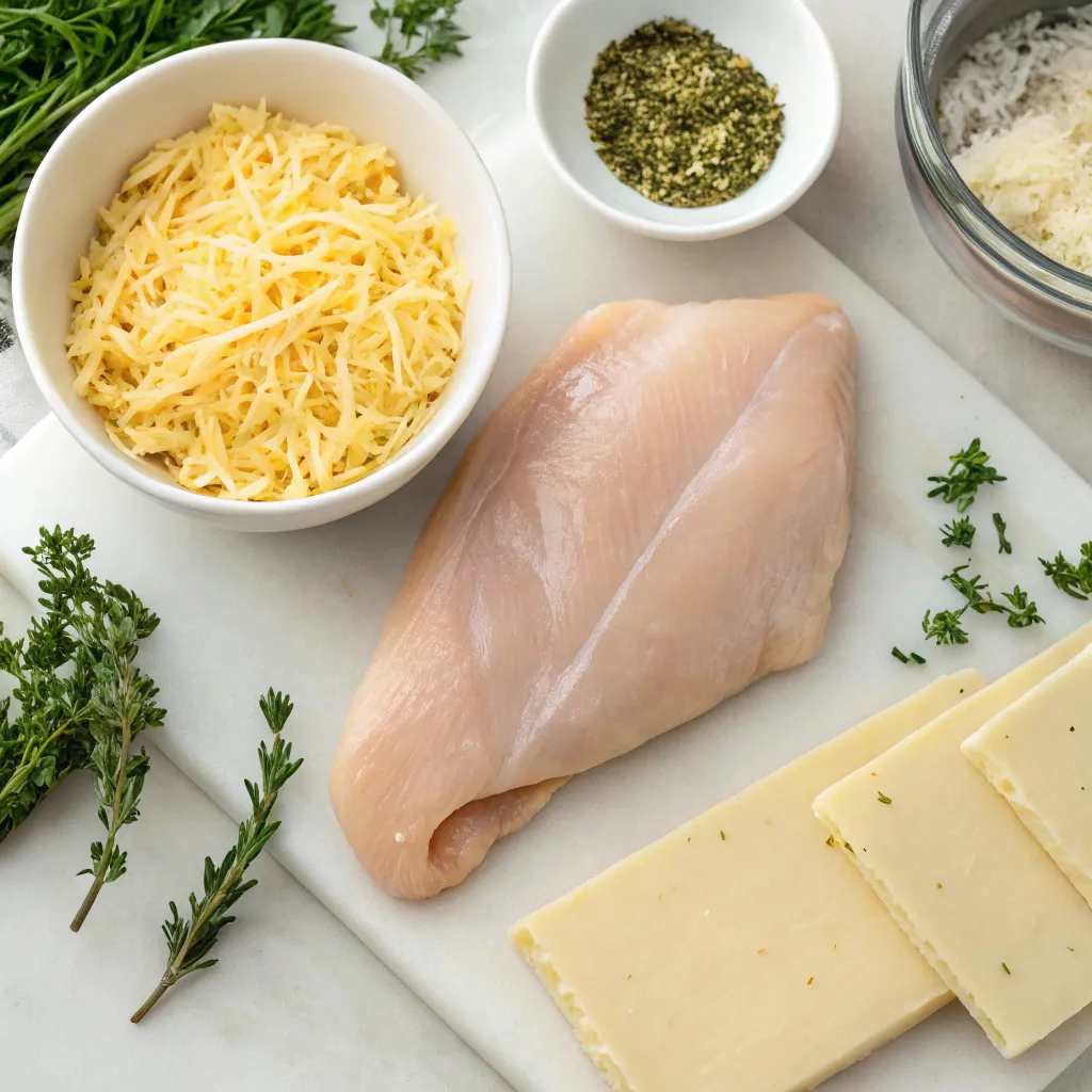 Chicken and Cheese Jalousie recipe ingredients