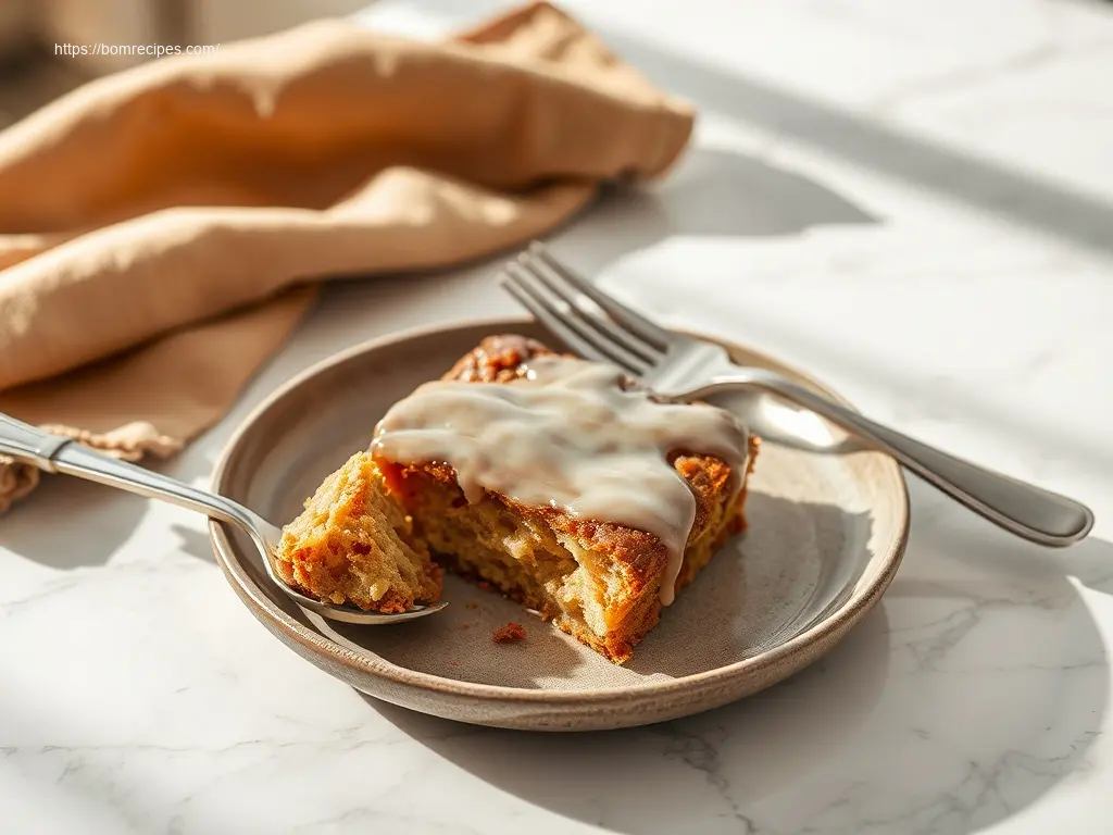 Delicious brown butter apple blondies with glaze, perfect for Thanksgiving