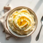 Creamy brown butter garlic mashed potatoes for Thanksgiving