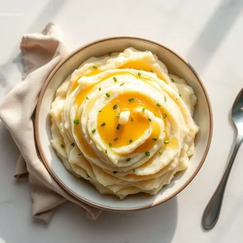 Creamy brown butter garlic mashed potatoes for Thanksgiving