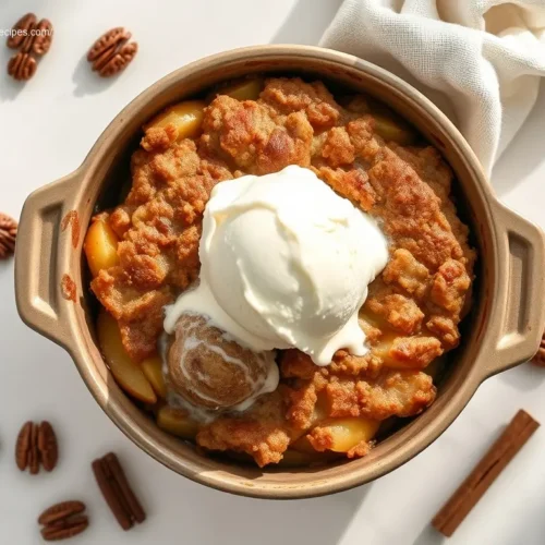 Delicious Brown Sugar Apple Cobbler dessert