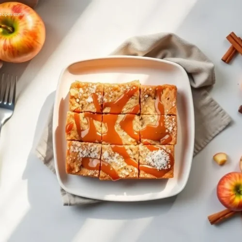 Delicious Caramel Apple Blondies for Fall recipe