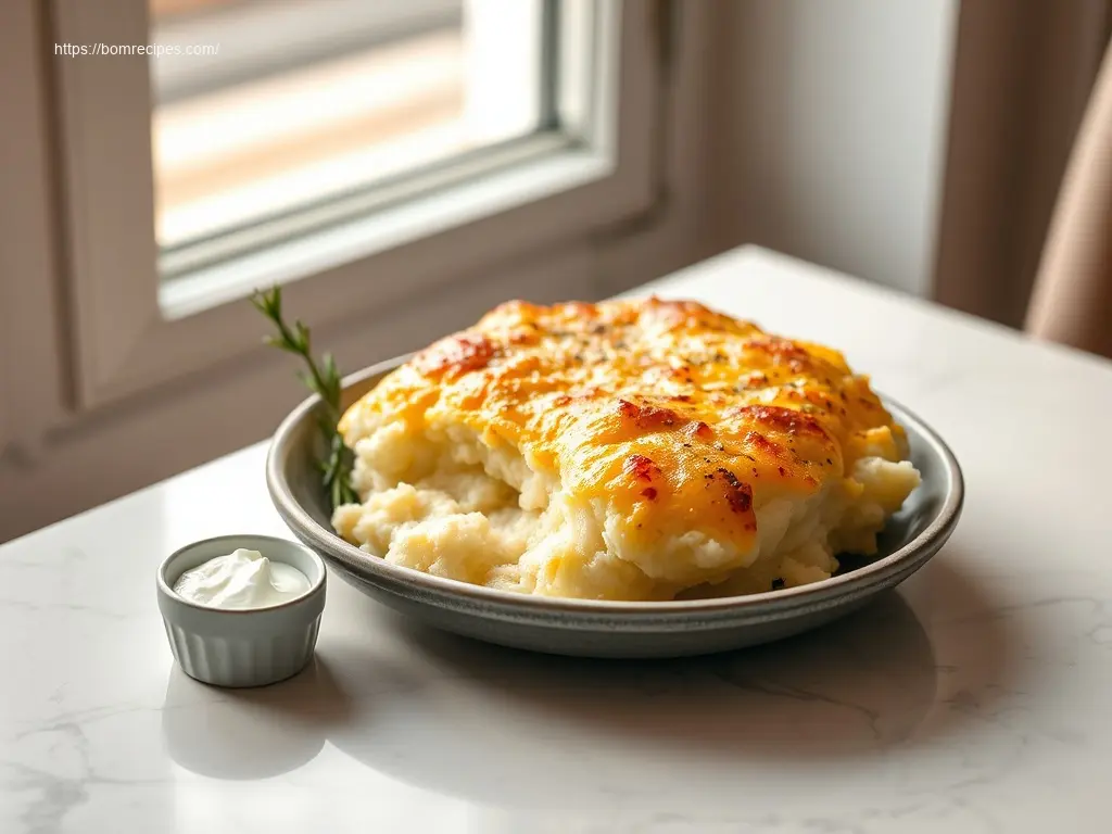 Delicious Cheesy Mashed Potato Bake, perfect for any meal