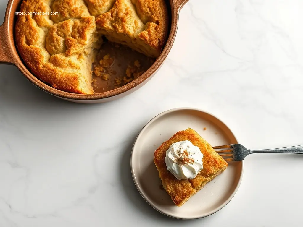Delicious Easy One-Bowl Apple Snack Cake overhead view