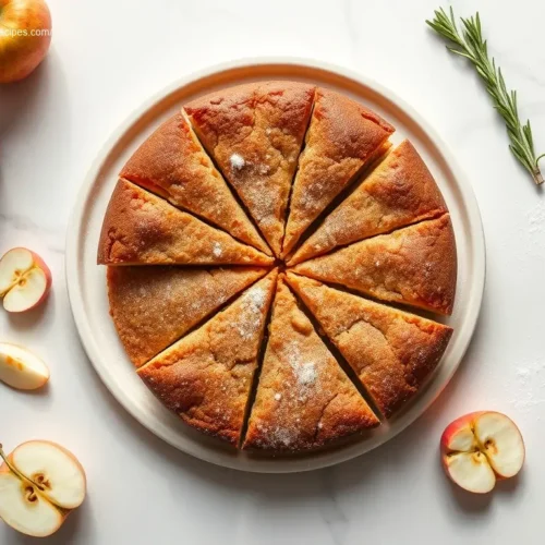 Delicious Easy One-Bowl Apple Snack Cake overhead view