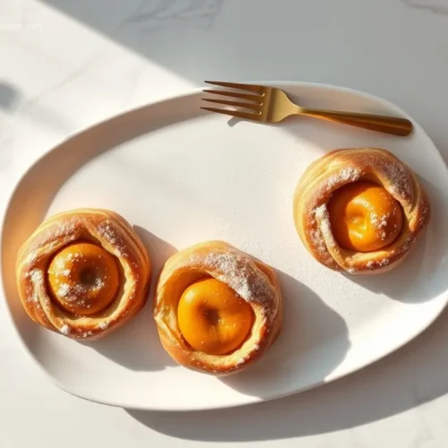 Flaky Pumpkin Cream Cheese Danish with Puff Pastry for Thanksgiving