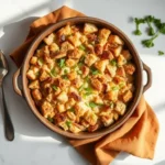 Delicious Quick 30 Minute Homemade Stuffing ready to eat