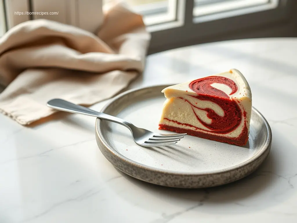 Red Velvet Swirl Holiday Cheesecake holiday dessert
