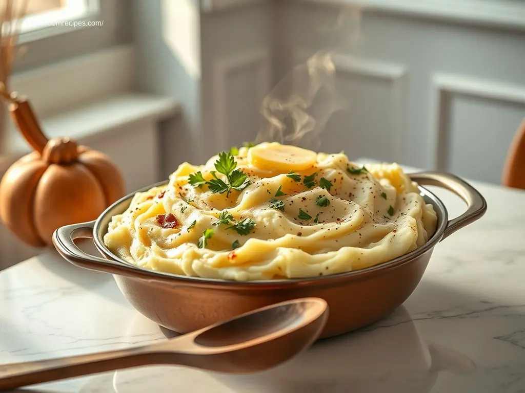 Delicious Roasted Garlic Herb Mashed Potatoes, perfect side dish