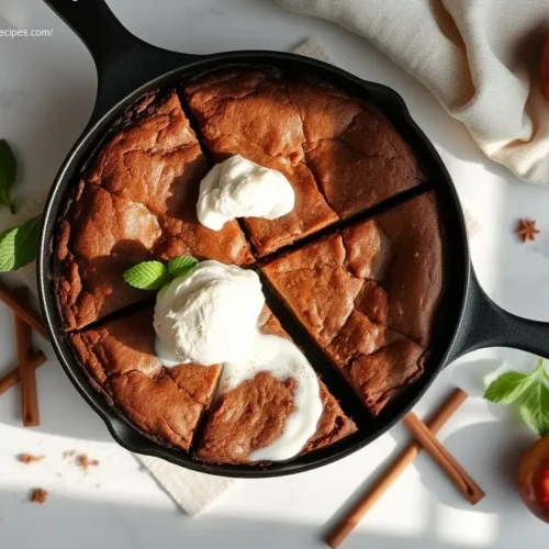 Delicious skillet apple pie brownies for a holiday treat