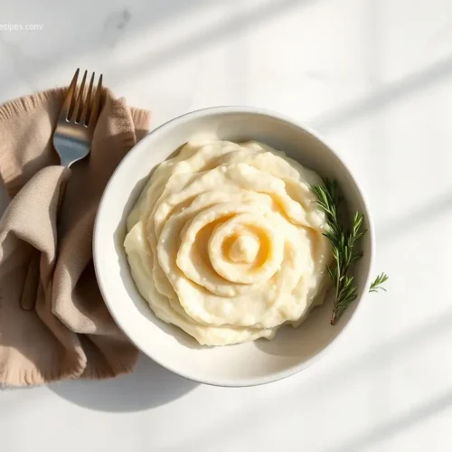 Creamy Dairy-Free Vegan Mashed Potatoes with rosemary