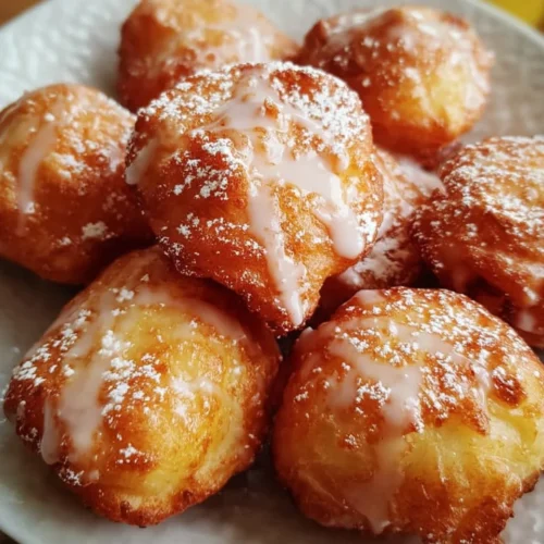 Delicious Air Fryer Apple Fritters served on a plate with icing drizzle