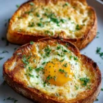 Delicious air fryer egg and cheese toast ready to serve.