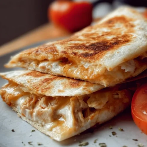 Delicious Air Fryer Quesadilla served with salsa and sour cream