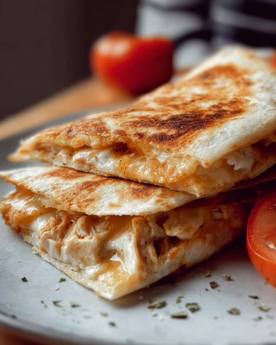 Delicious Air Fryer Quesadilla served with salsa and sour cream