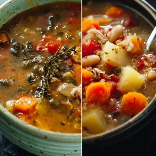 Delicious slow cooker soup in a bowl, perfect for healthy meals every season.