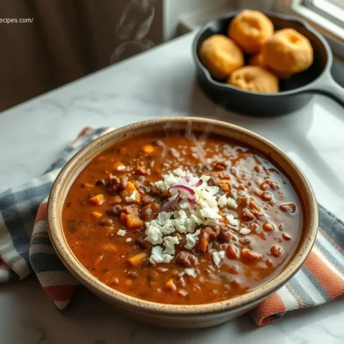 Delicious Black Bean Pumpkin Chili in a bowl
