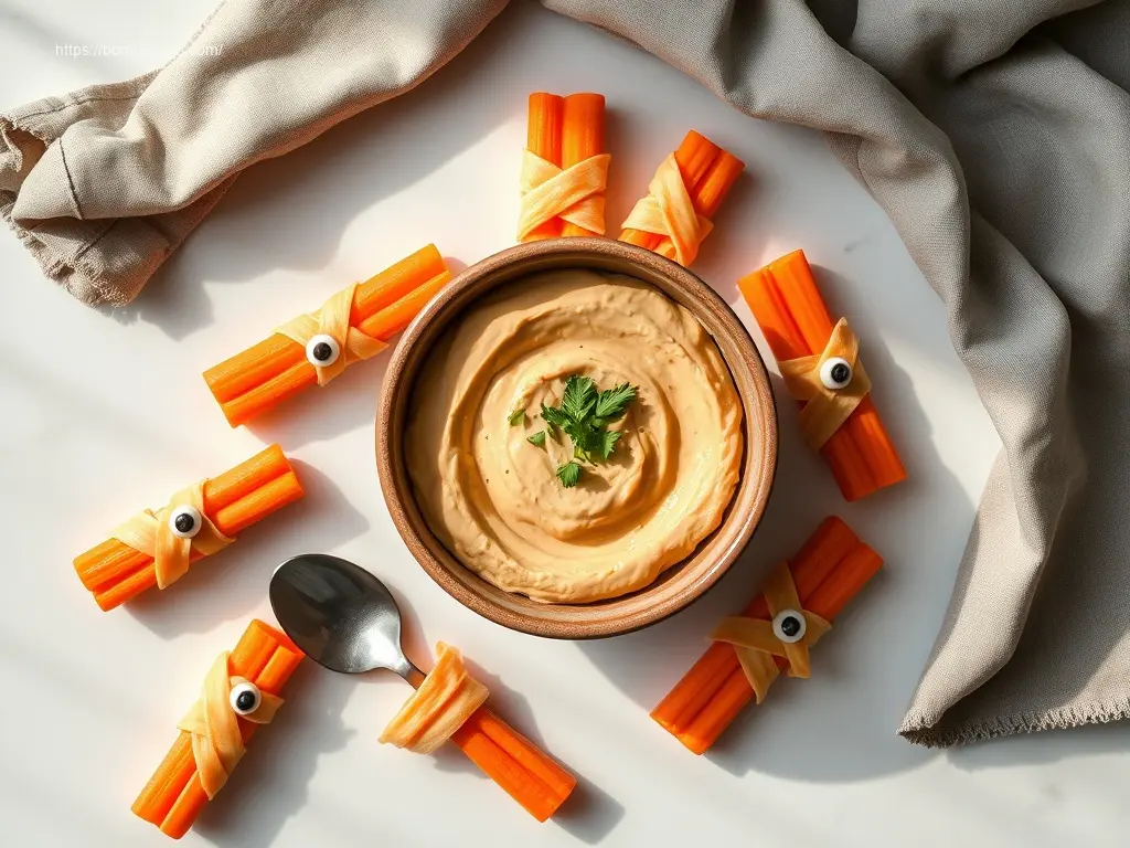 Carrot Mummy Sticks with Hummus: 3 Best Dipping Tips