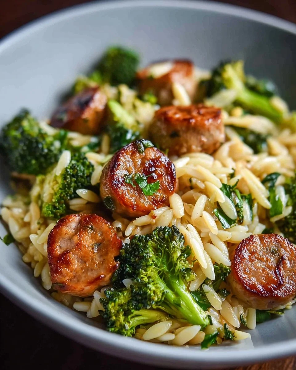 Chicken Sausage and Broccoli Orzo