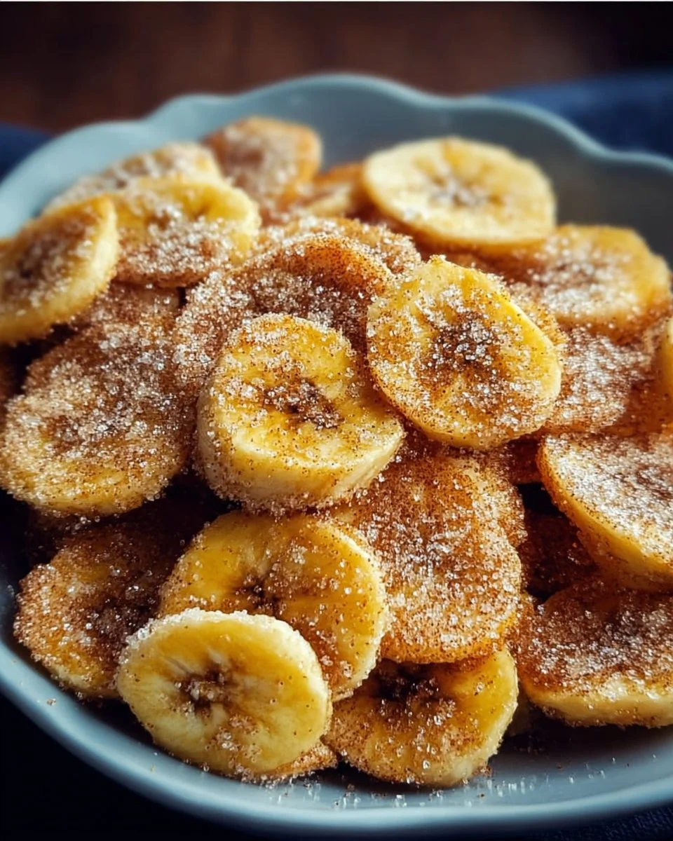 Cinnamon-Sugar Air Fryer Banana Chips