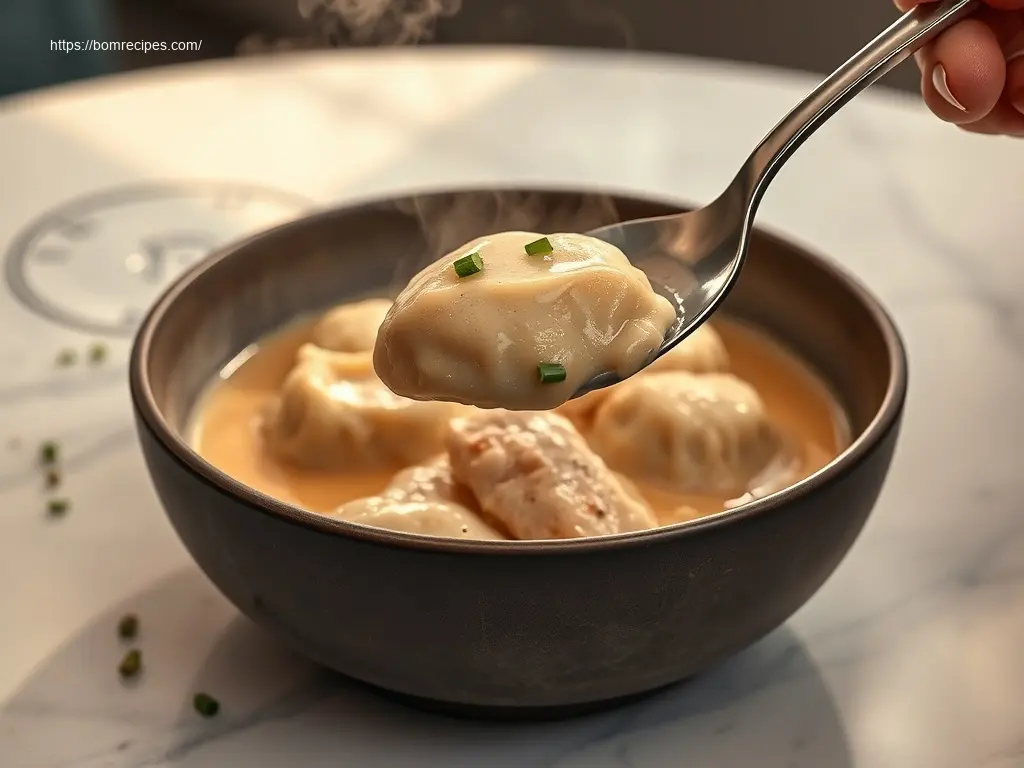 Delicious Creamy Chicken & Dumplings comfort dish