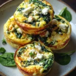 Spinach and feta egg muffins, ideal for a healthy breakfast.