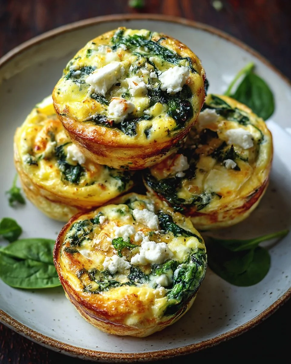 Egg Muffins with Spinach and Feta