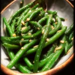 Delicious Garlic Butter Green Beans served in a bowl