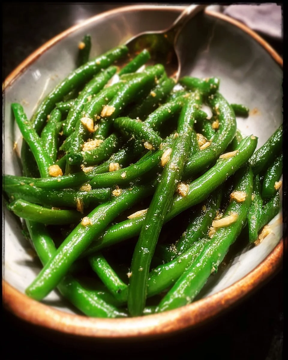 Delicious Garlic Butter Green Beans served in a bowl