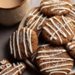 Freshly baked Gingerbread Latte cookies on a festive table.