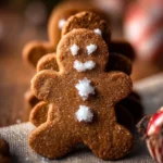 Deliciously decorated Gingerbread Man Cookies on a festive table setting.