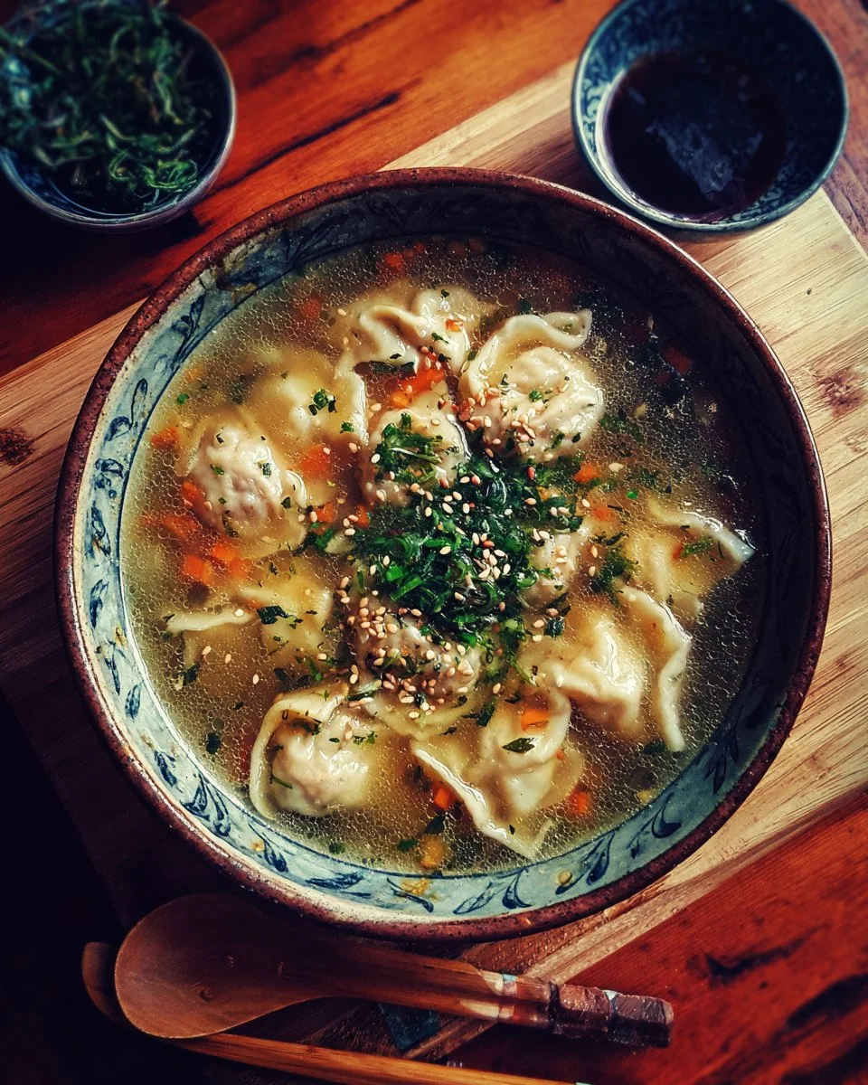 Gyoza Soup (Japanese Dumpling Soup)