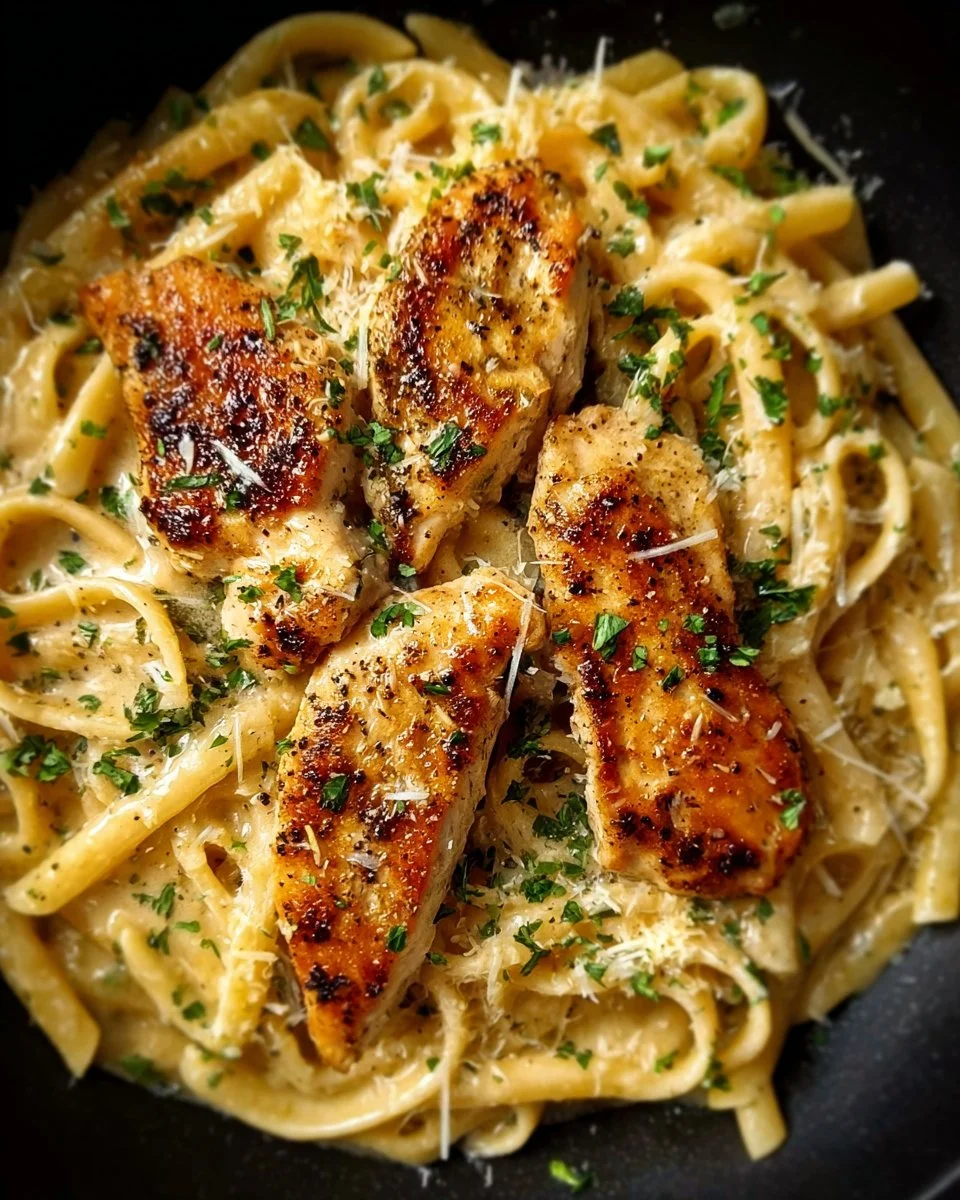 One Pan Garlic Parmesan Chicken Pasta