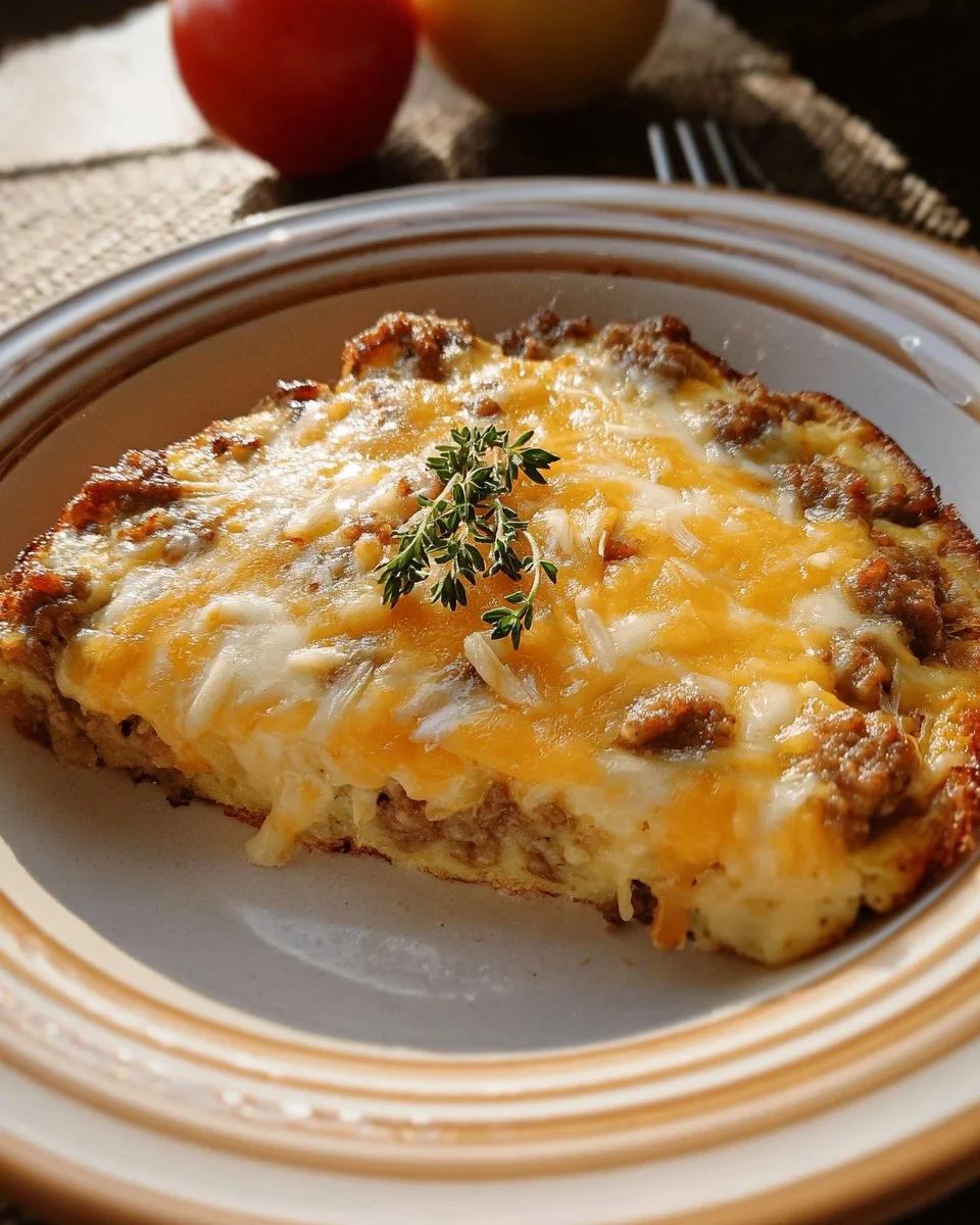 Overnight Sausage Pancake Breakfast Casserole
