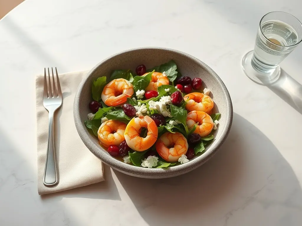 Delicious Roasted Shrimp and Cranberry Salad a healthy meal