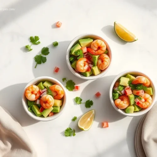 Delicious Shrimp Avocado Salsa Cups an easy healthy appetizer