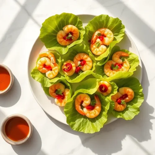 Delicious Shrimp Mango Lettuce Cups healthy appetizer idea