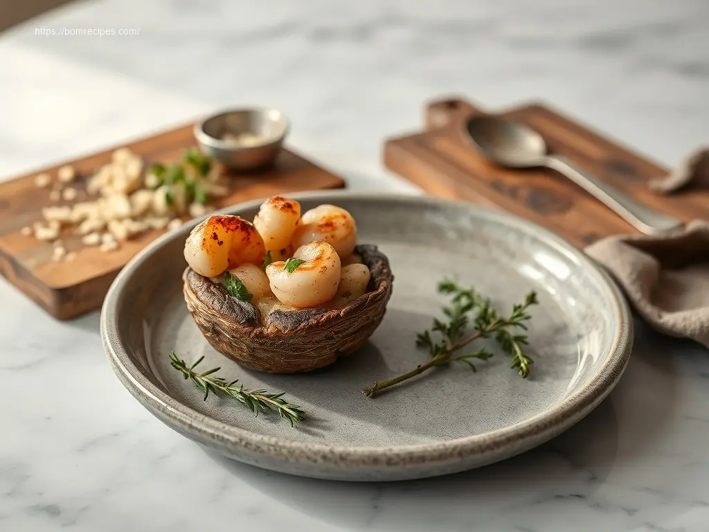 Delicious Shrimp-Stuffed Mushrooms with Herbs appetizer