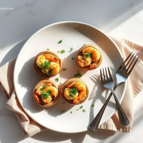 Delicious Shrimp-Stuffed Mushrooms with Herbs appetizer
