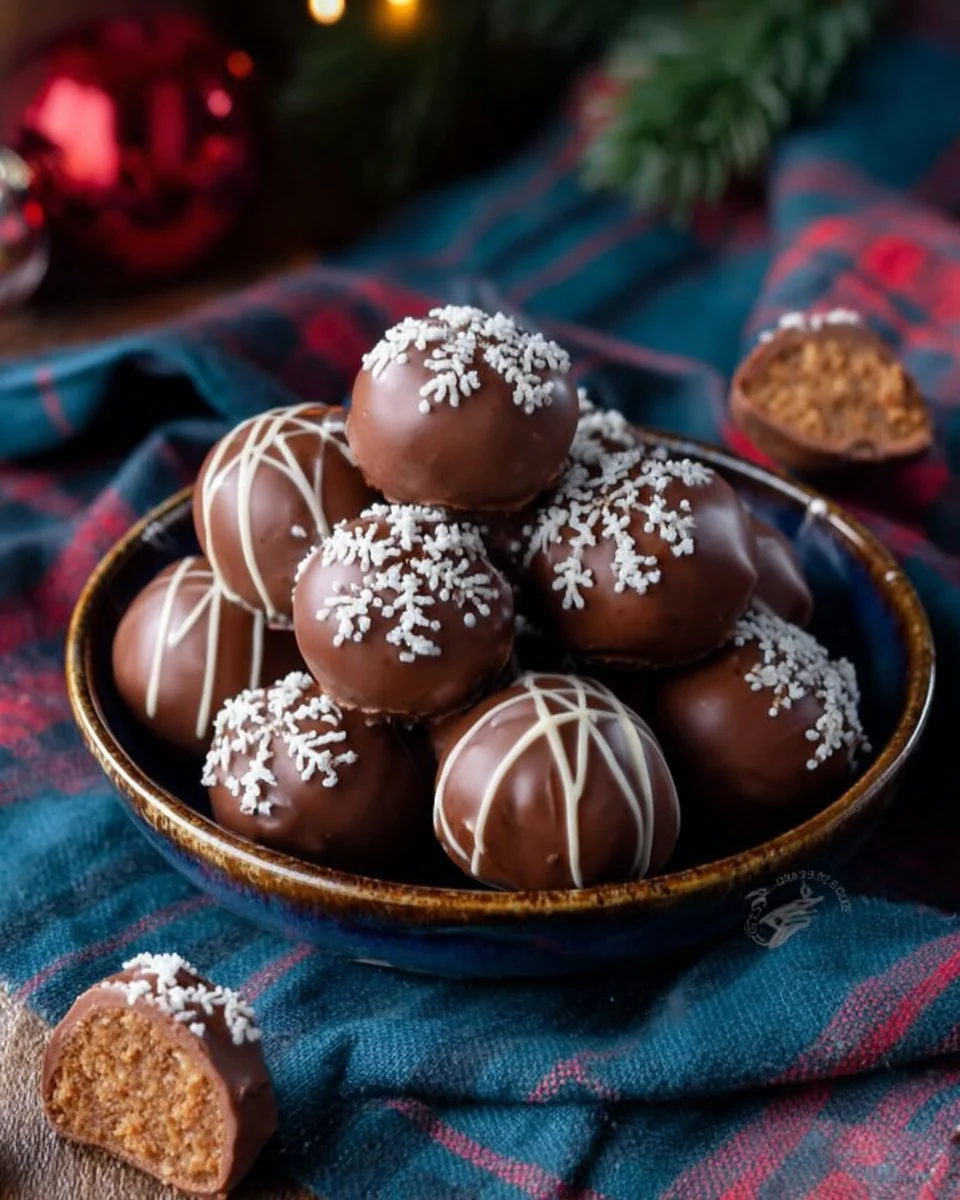 Delicious speculoos balls - festive chocolates for Christmas gifts