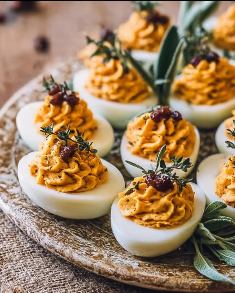 Thanksgiving Deviled Eggs
