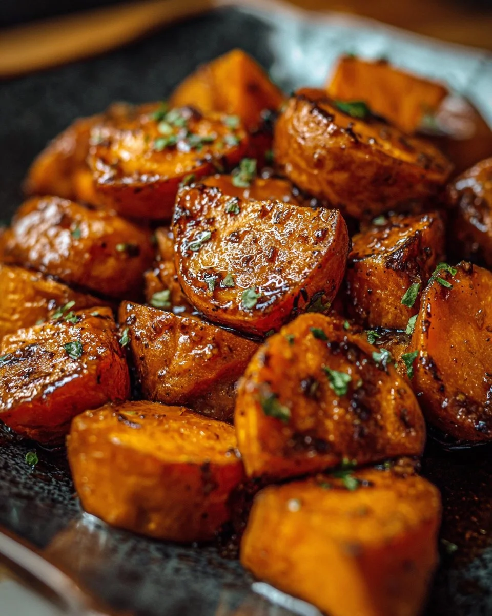 Walnut Maple Roasted Sweet Potatoes