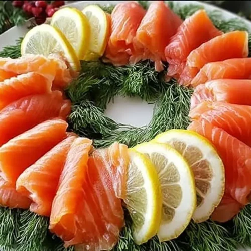 A vibrant spread of Christmas recipes appetizers elegantly presented.