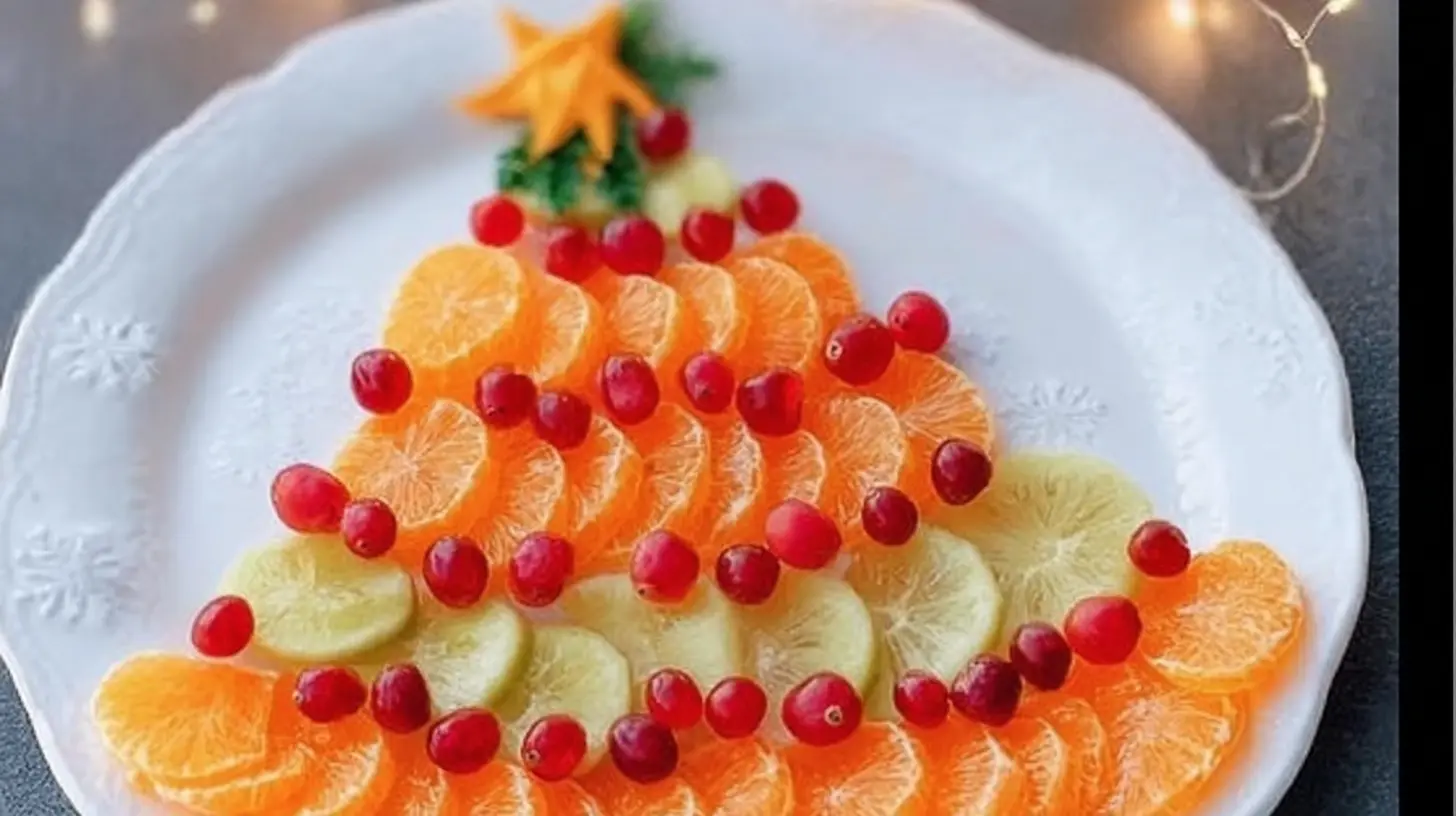 Delicious Christmas food laid out on a festive table, ready for a family gathering.