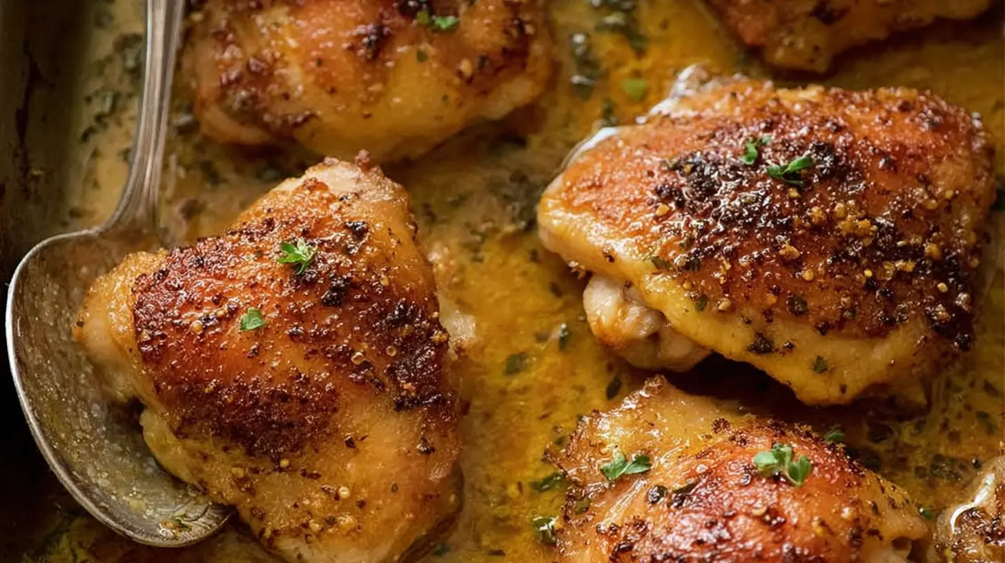 Various easy chicken thigh meals prepared and arranged for a culinary spread.