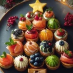 An elegant spread of Christmas food, perfect for festive catering ideas.