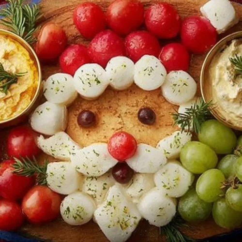 A beautiful arrangement of food art appetizer dips