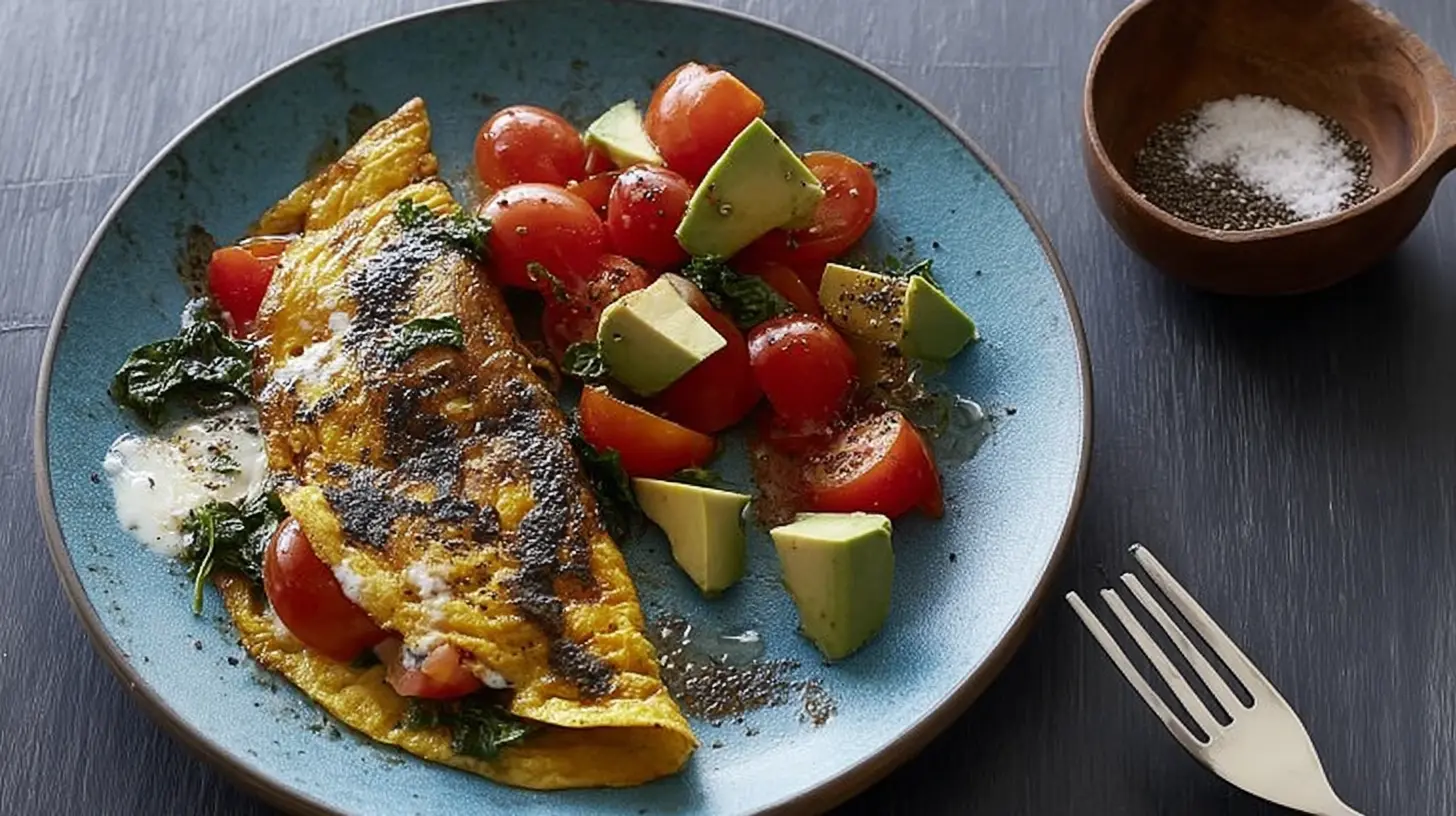 Hearty high protein breakfast featuring Greek yogurt and berries.