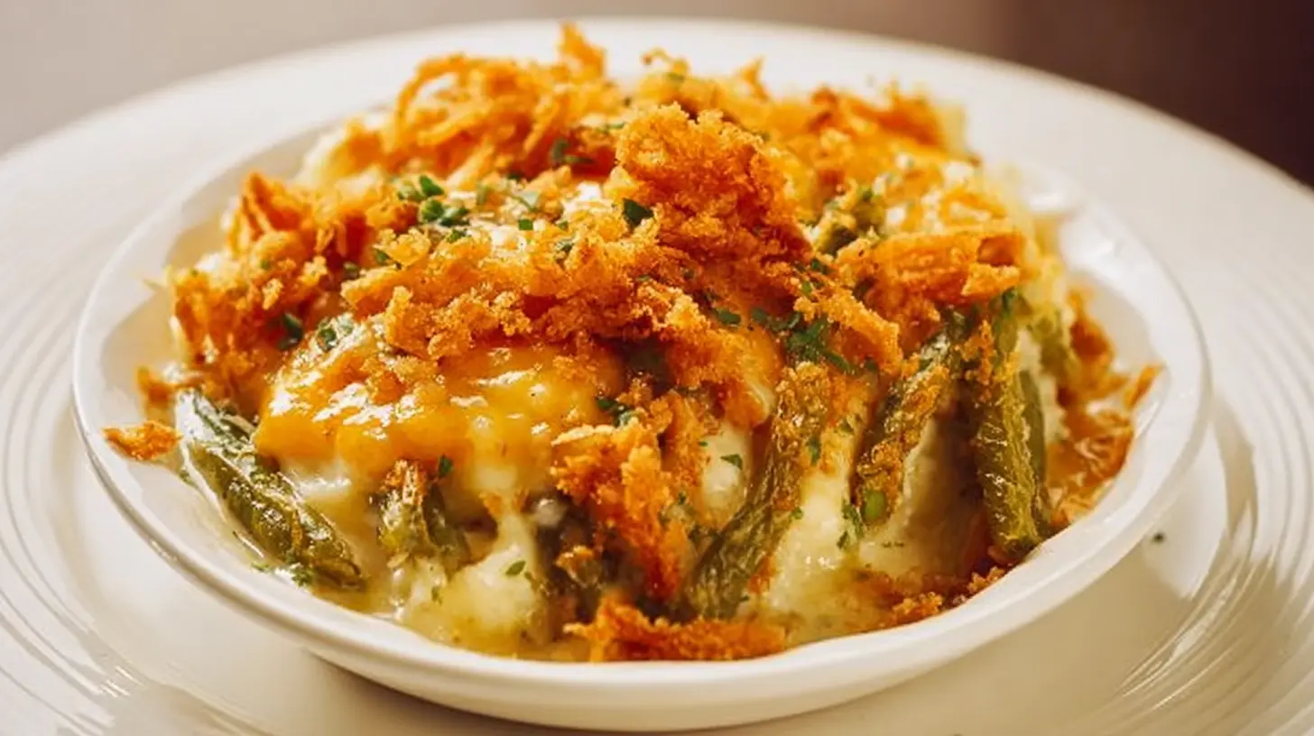 Hearty and delicious yummy comfort food plated beautifully for a meal.