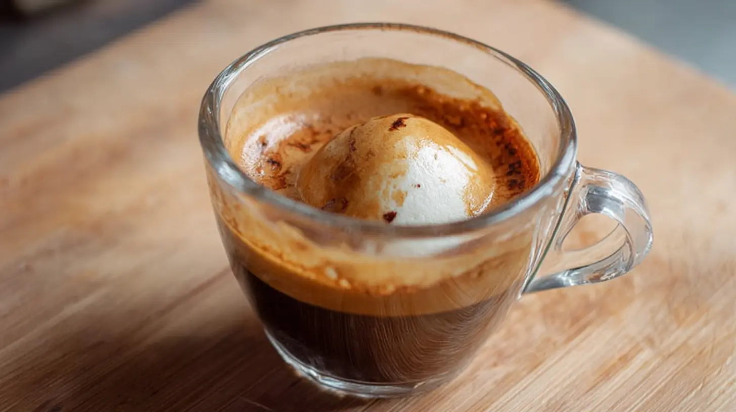 Various espresso recipes creatively presented on a coffee bar